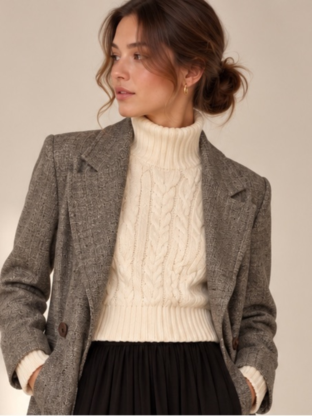 RINO ROSSI COTTON WHITE CABLEKNIT